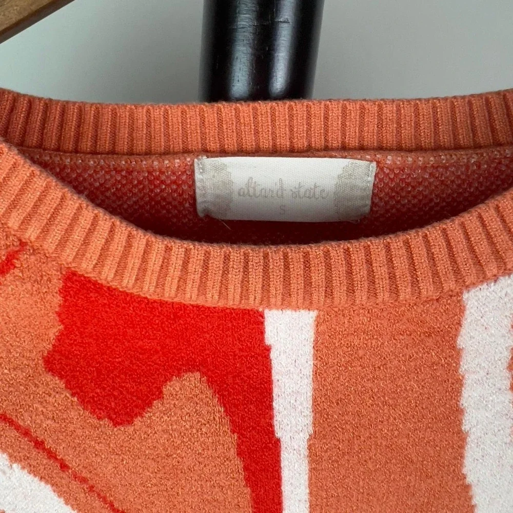Altar'd State Retro Marble Swirl Cropped Sweater Small S